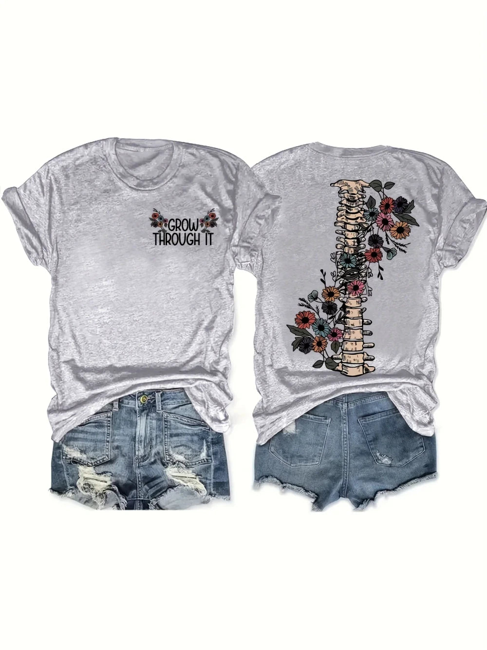 Spine Floral Graphic Tee