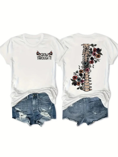 Spine Floral Graphic Tee