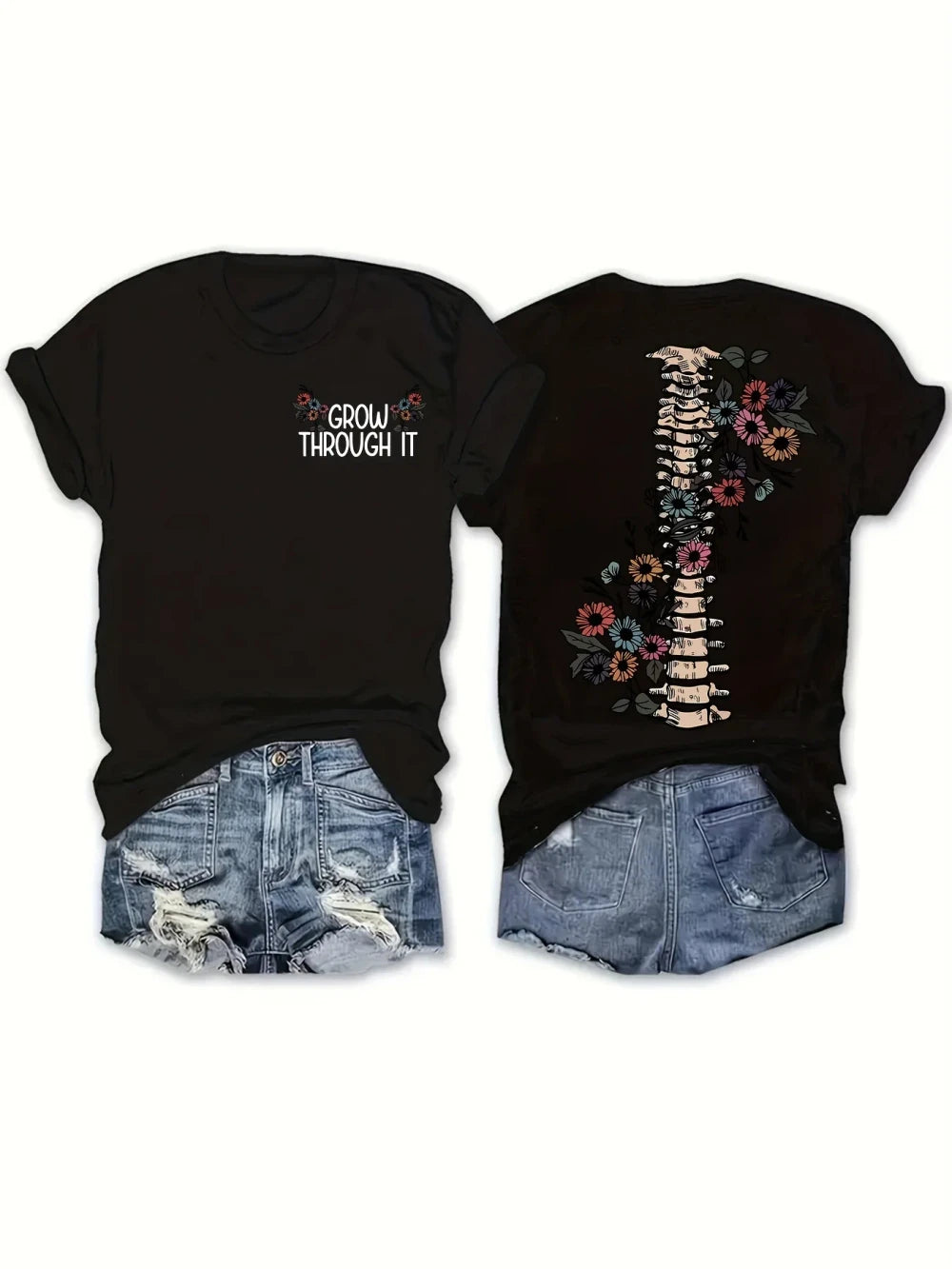 Spine Floral Graphic Tee