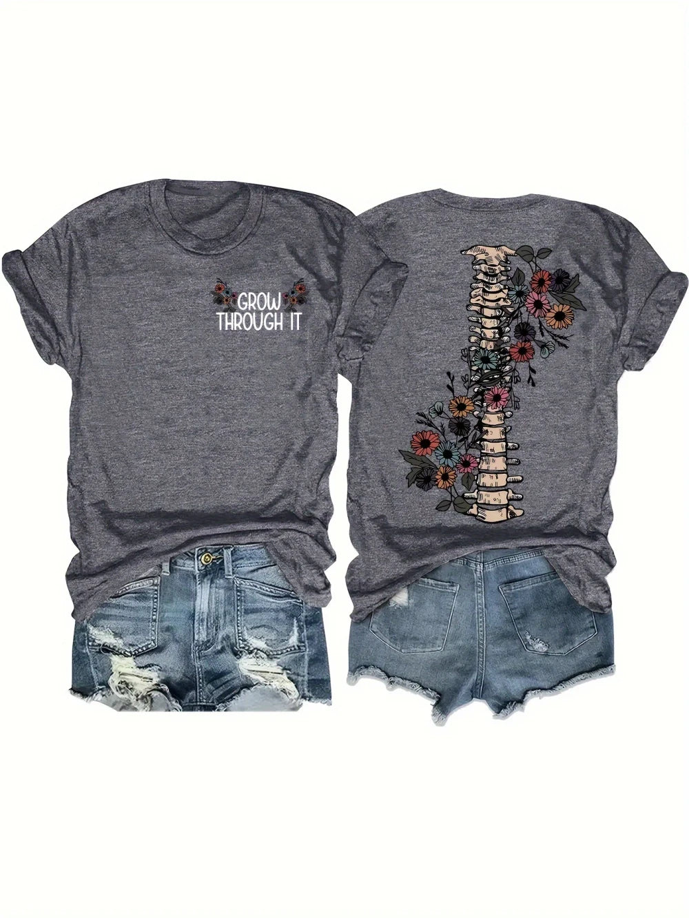 Spine Floral Graphic Tee